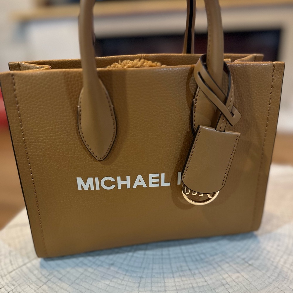 Authentic Michael Kors Tan Leather Tote Bag